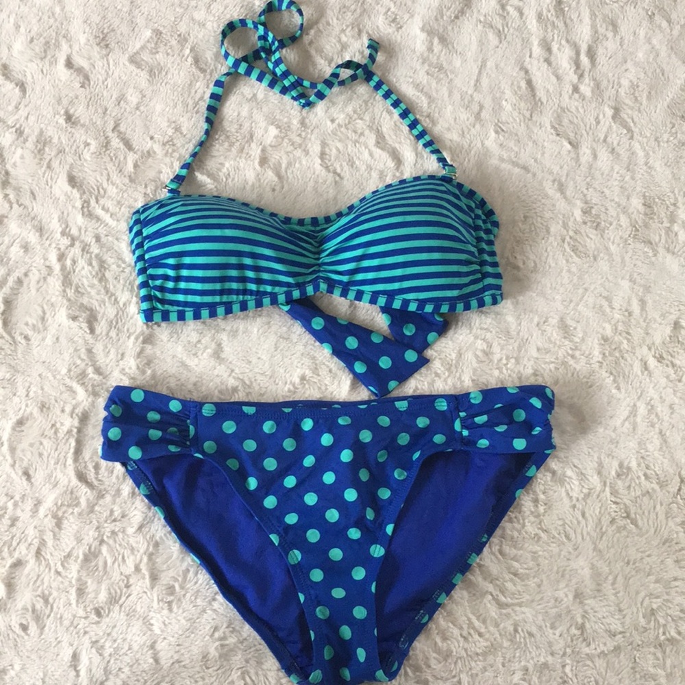Stripes Polka dots reversible bandeau